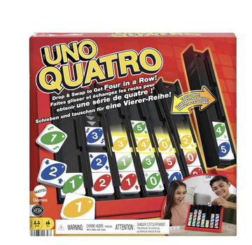 Mattel Games UNO Quatro Game.
