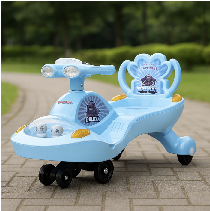 FUNRIDE GALAXY RIDEONS & WAGONS NON BATTERY OPRATED RIDE ON (BLUE)