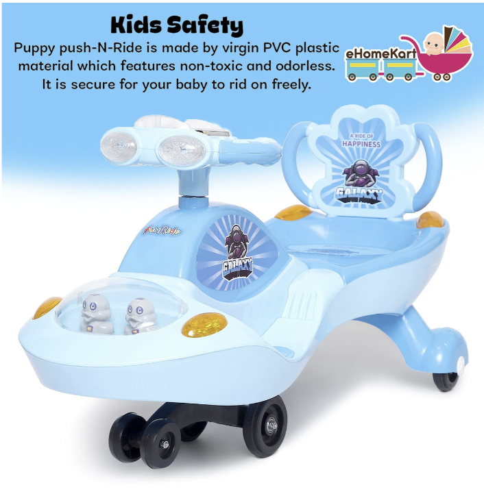 FUNRIDE GALAXY RIDEONS & WAGONS NON BATTERY OPRATED RIDE ON (BLUE)