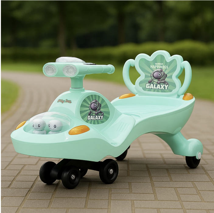 FUNRIDE GALAXY RIDEONS & WAGONS NON BATTERY OPRATED RIDE ON (GREEN)