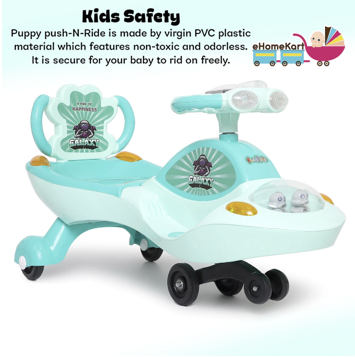 FUNRIDE GALAXY RIDEONS & WAGONS NON BATTERY OPRATED RIDE ON (GREEN)
