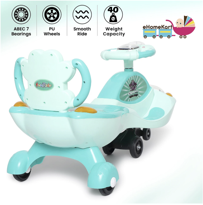 FUNRIDE GALAXY RIDEONS & WAGONS NON BATTERY OPRATED RIDE ON (GREEN)