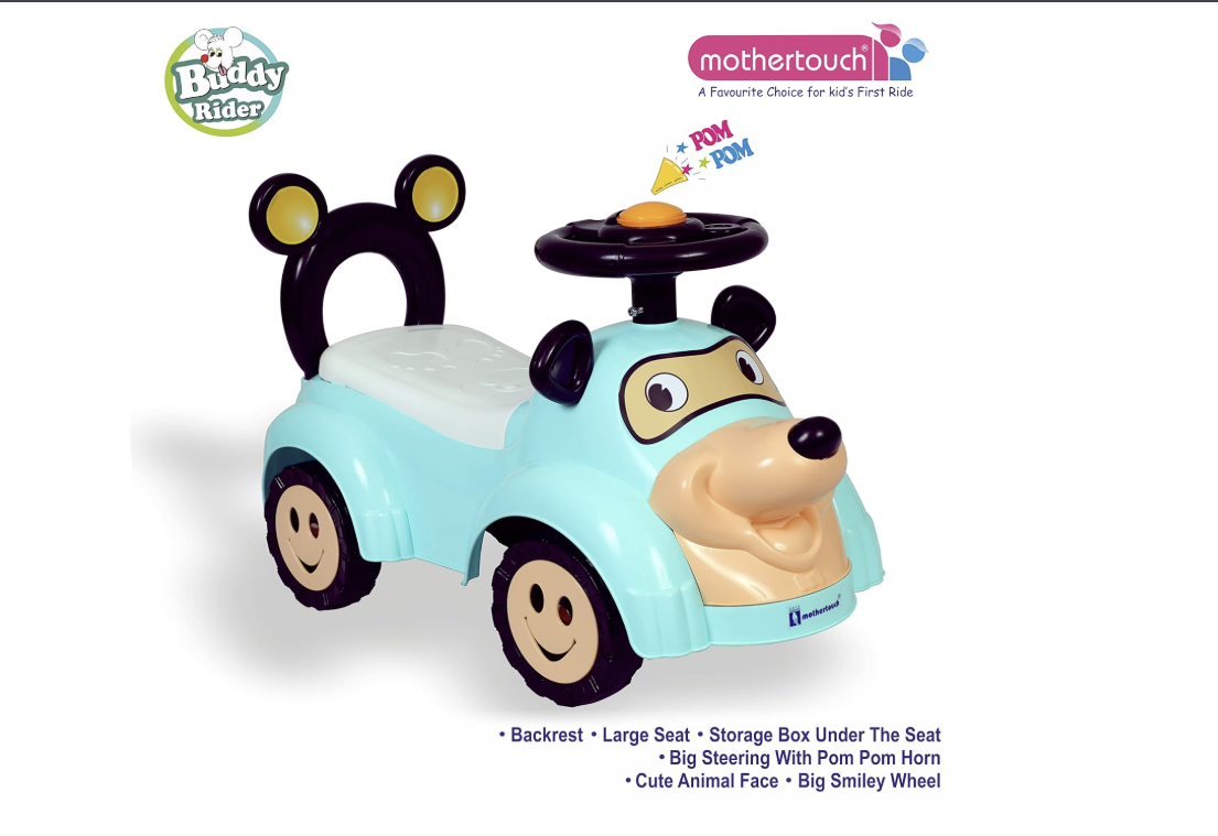 Mothertouch Buddy Rider Rideon Car (Sea Green)
