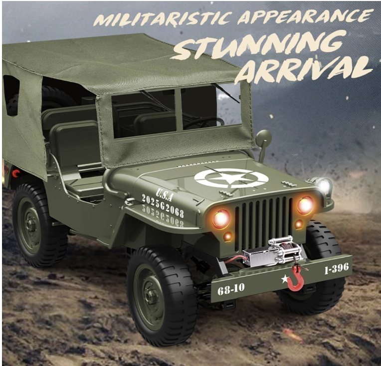 RC Willys Military Jeep 1/10 Scale.