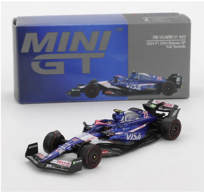 Mini GT 1007: RB VCARB 01 22 Yuki Tsunoda – 2024 F1 Bahrain GP (1:64 Scale)