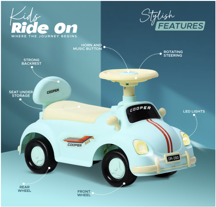 RIDE ON DASH Sports Concept Kids Ride-On Car.