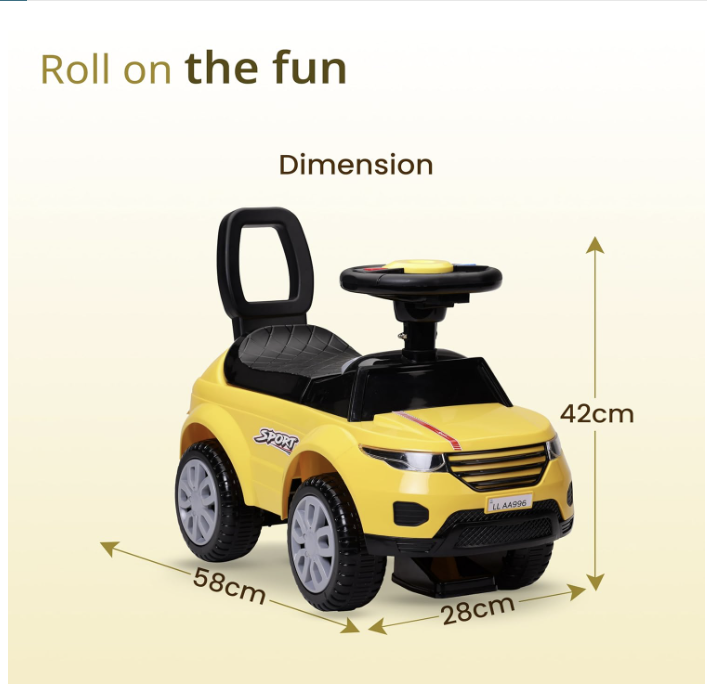 LuvLap Starlight Ride-On Car for Kids.