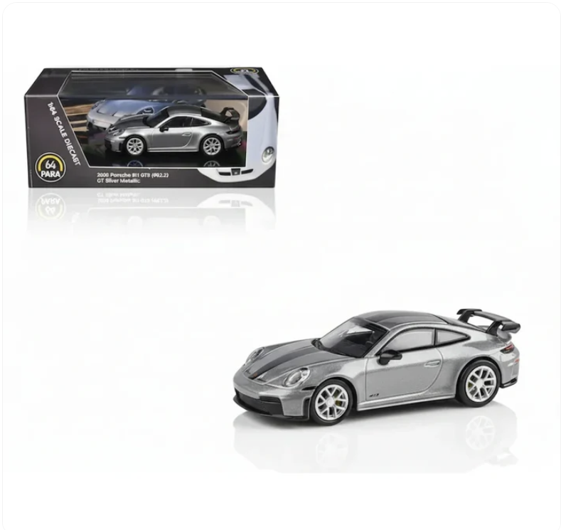Para64 1:64 Scale 2025 Porsche 911 GT3 (992.2) GT Silver Metallic – Diecast Model Car.