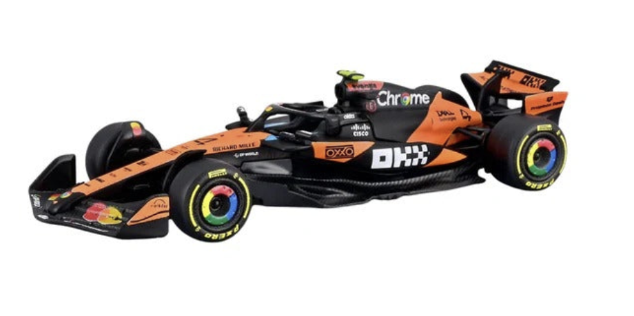Burago Formula Racing F1 Team 1 : 64 Diecast Scale Model - Mclaren MCL39 4 Lando Norris