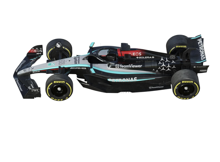 Burago 1/43 Bbrago Mercedes AMG Petronas F1 W15 Grand Prix Collection - 63 George Russell, 44 Lewis Hamilton