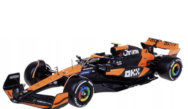 Burago McLaren Formula 1 Team MCL38 Miami.Diecast Model Car F1 Compatible.