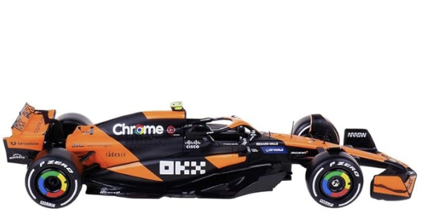Burago McLaren Formula 1 Team MCL38 Miami.Diecast Model Car F1 Compatible.
