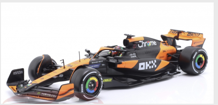 Burago 1:24 2024 Formula 1 Oscar Piastri McLaren MCL38 #81 Miami GP Car Model