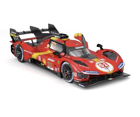 Burago 1:24th Ferrari Racing 499P LMH Winner Le Mans 2023#51 Red