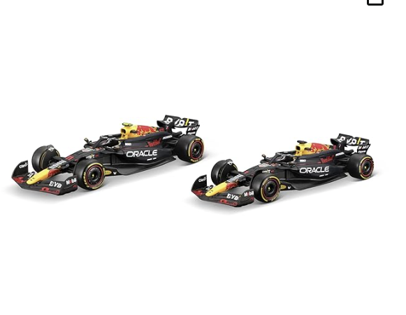 Burago 1/43 Scale 2024 Oracle Red Bull Formula F1 Racing Team RB20 Set of 2 Cars.
