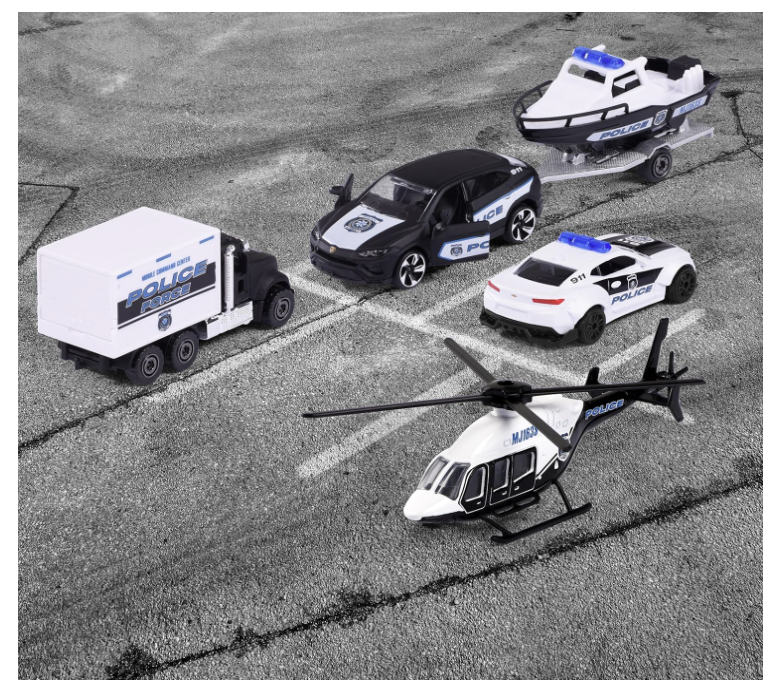 Majorette Police Force Gift Set Toy Vehicles, Die Cast Metal.