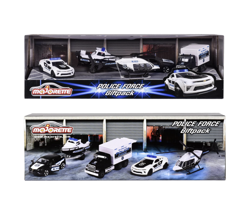 Majorette Police Force Gift Set Toy Vehicles, Die Cast Metal.