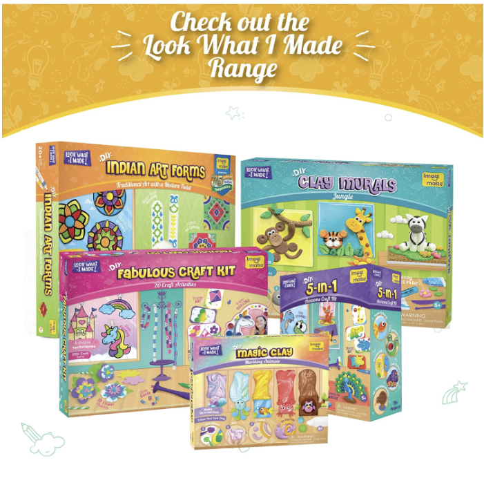 Imagimake Window Art Jungle|Glass Painting Kit.