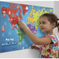 Imagimake Mapology World Map with Reusable Stickers.