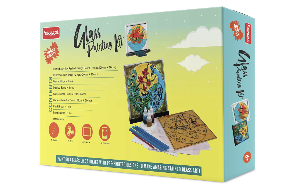 Handycrafts Funskool Glass Painting Kit.