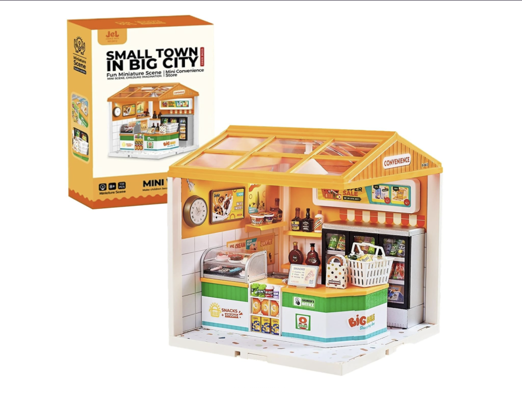 Miniature Convenience Store Playset – Small Town in Big City (Mini Convenience Store)