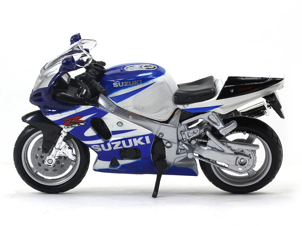 Burago Suzuki GSX-R750 (White Blue) – 1:18.