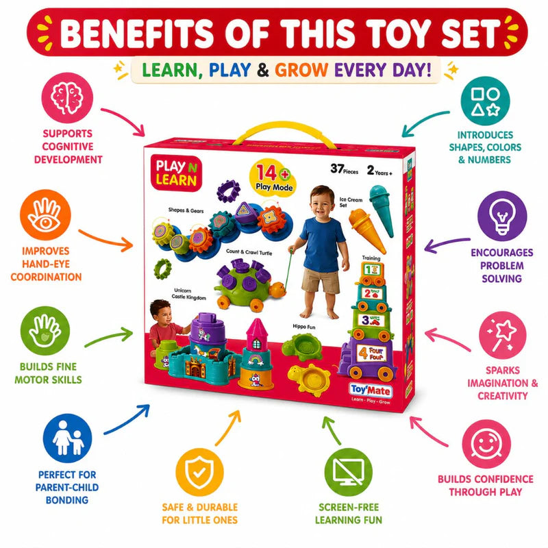 ToyMate Play N Learn 14-in-1 Educational Toy Set.