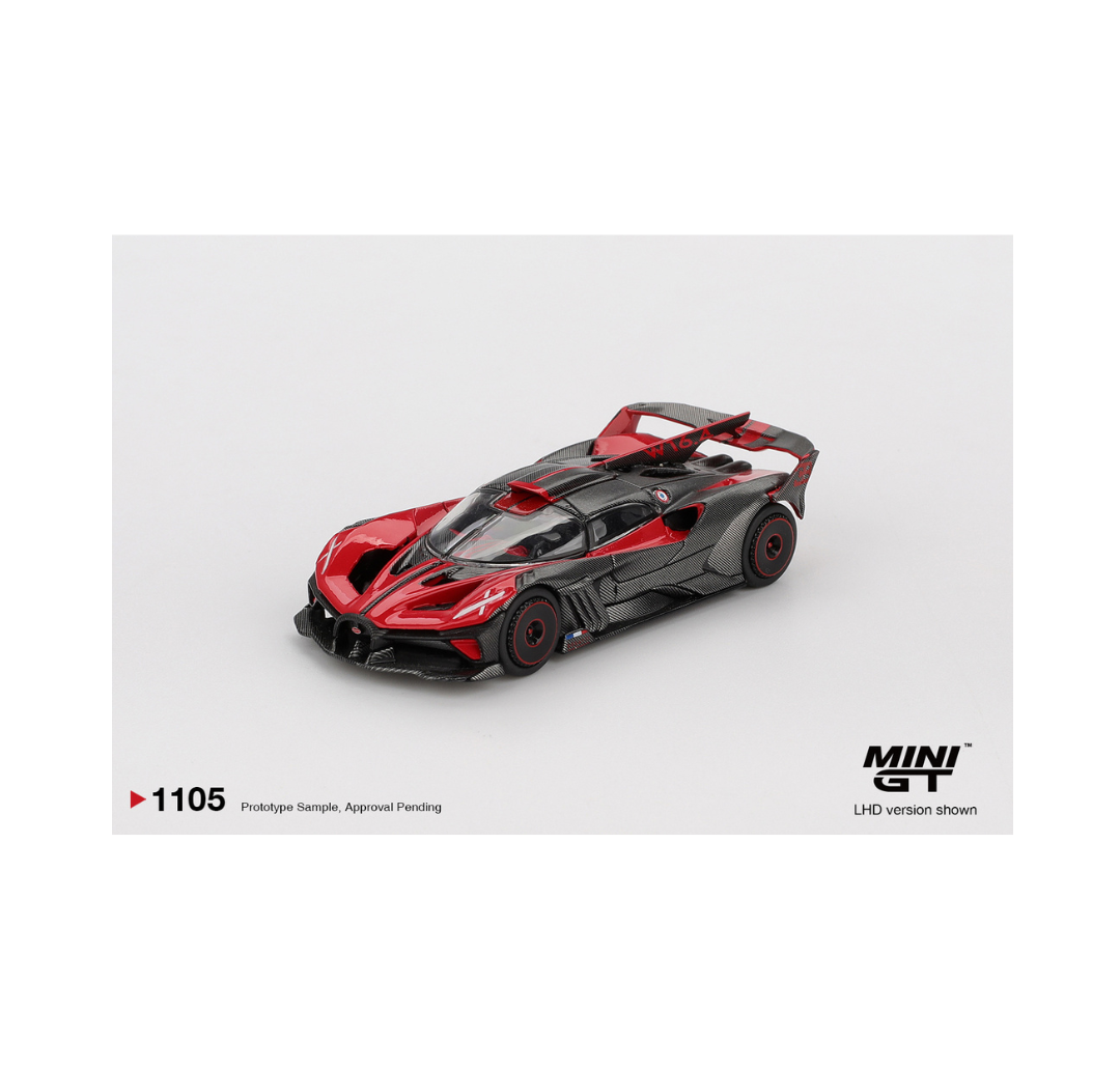 Mini GT 1105: Bugatti Bolide Red.