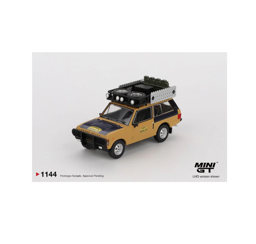 Mini GT 1144 – Range Rover 1981 Camel Trophy Sumatra Winner.