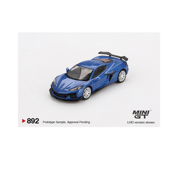 Mini GT - 892 - Chevrolet Corvette Z06 2023 Elkhart Lake Blue Metallic.