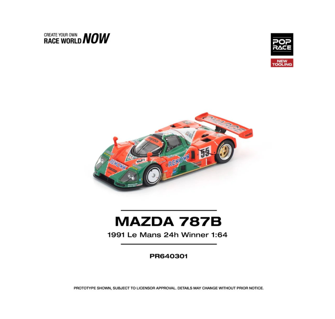 Pop Race 301: Mazda 787B 1991 Le-Mans 24H Winner (1:64 Scale)