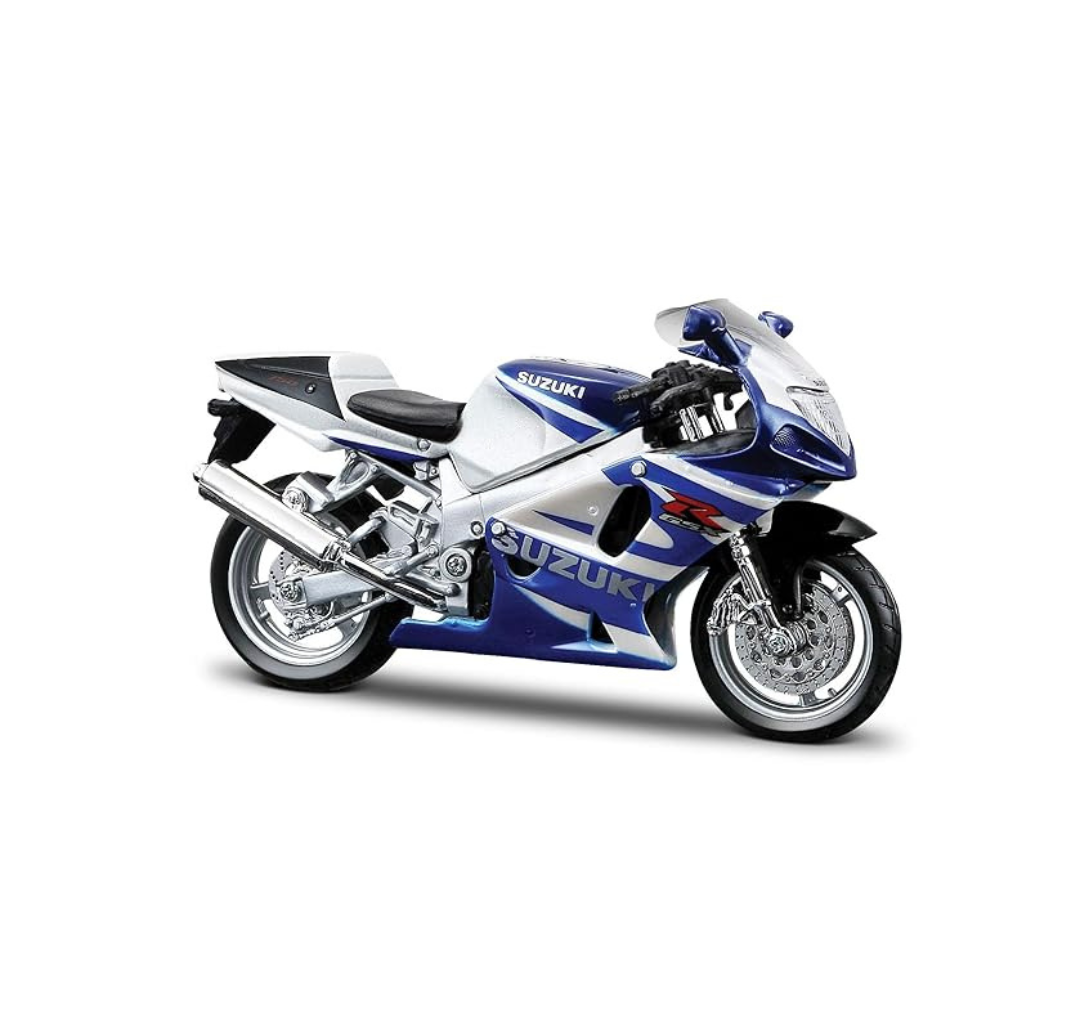 Bburago Suzuki GSX-R750, White/Met Blue