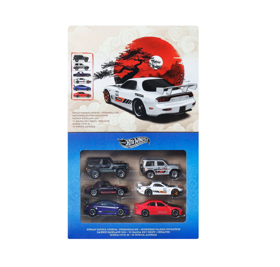 Hot Wheels Silver Series – Japanese JDM Set (Set of 6)