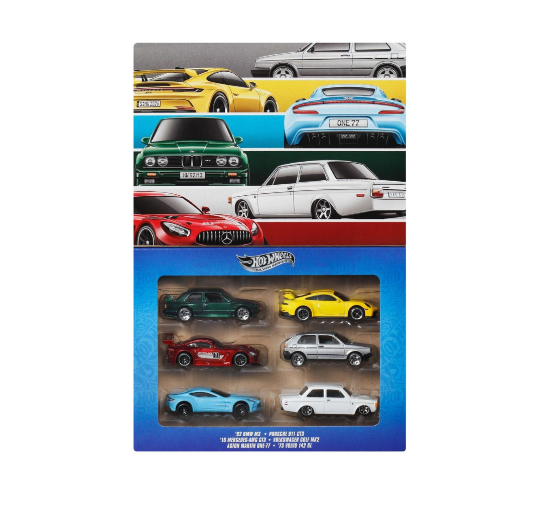 Hot Wheels Silver Series – Set of 6 Cars.