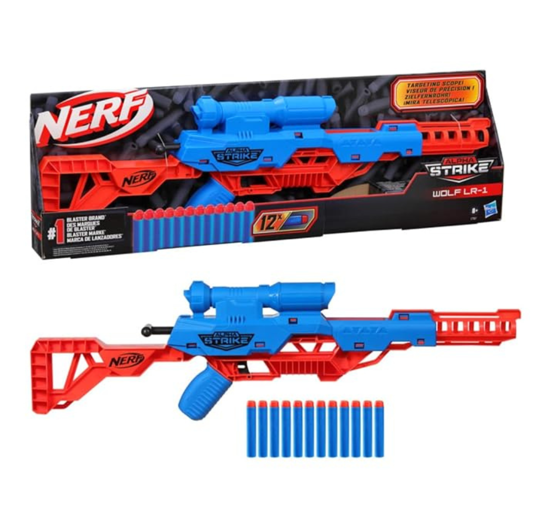 Nerf Alpha Strike Wolf LR‑1 Blaster with Targeting Scope E7567