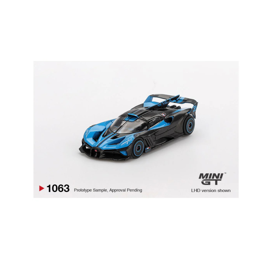 MINI GT 1063 – Bugatti Bolide Presentation Blue