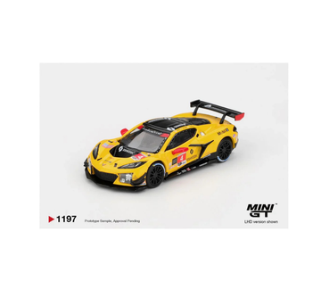 Mini GT 1197: Chevrolet Corvette Z06 GT3.R #4 Corvette Racing by Pratt Miller Motorsports 2025 IMSA Daytona 24 Hrs
