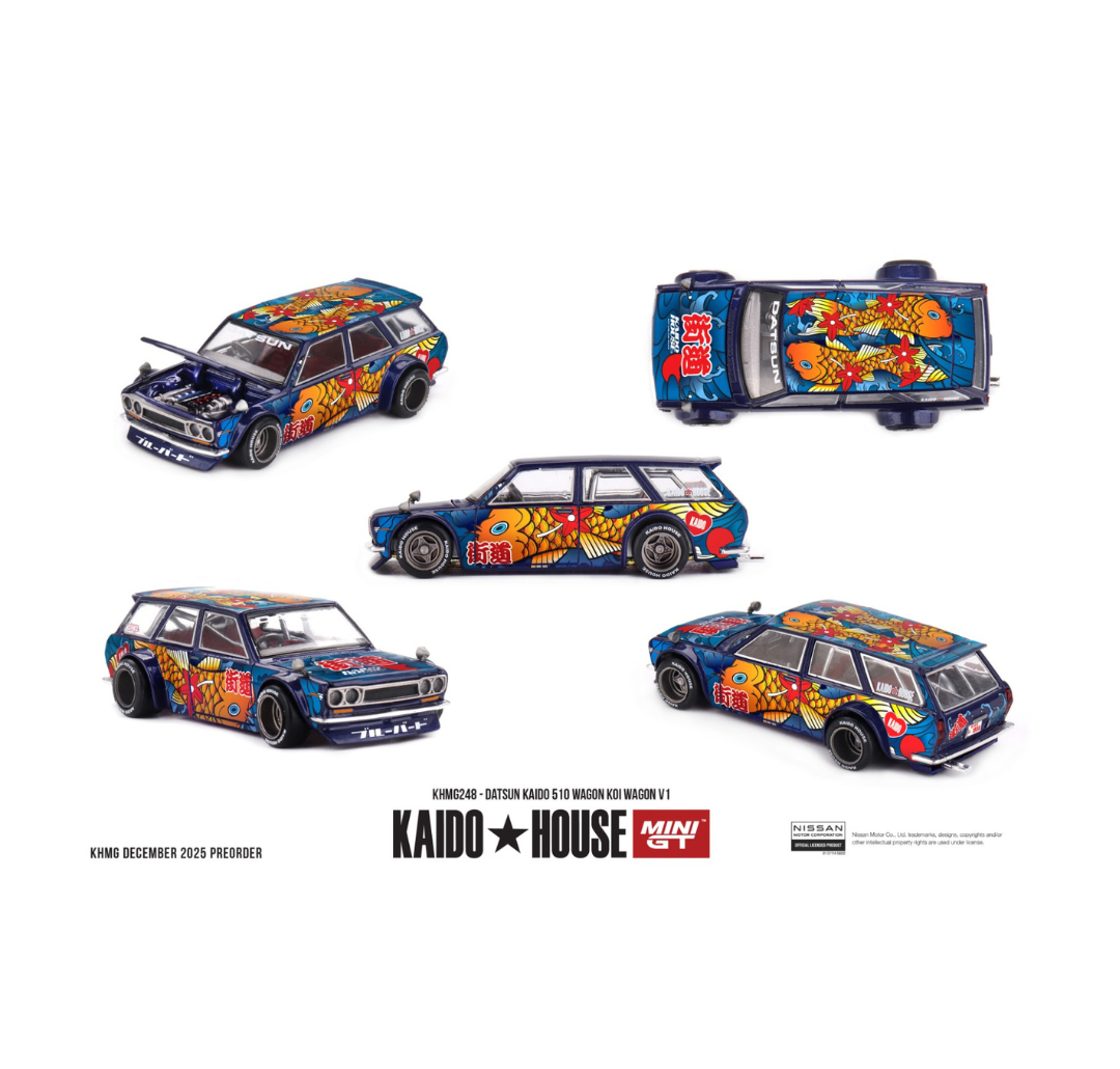 KAIDOHOUSE X MINI GT 248 DATSUN KAIDO 510 WAGON KOI WAGON V1