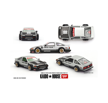 KAIDOHOUSE X MINI GT 218 TOYOTA AE86 SPRINTER TRUENO KAIDO STREET V2