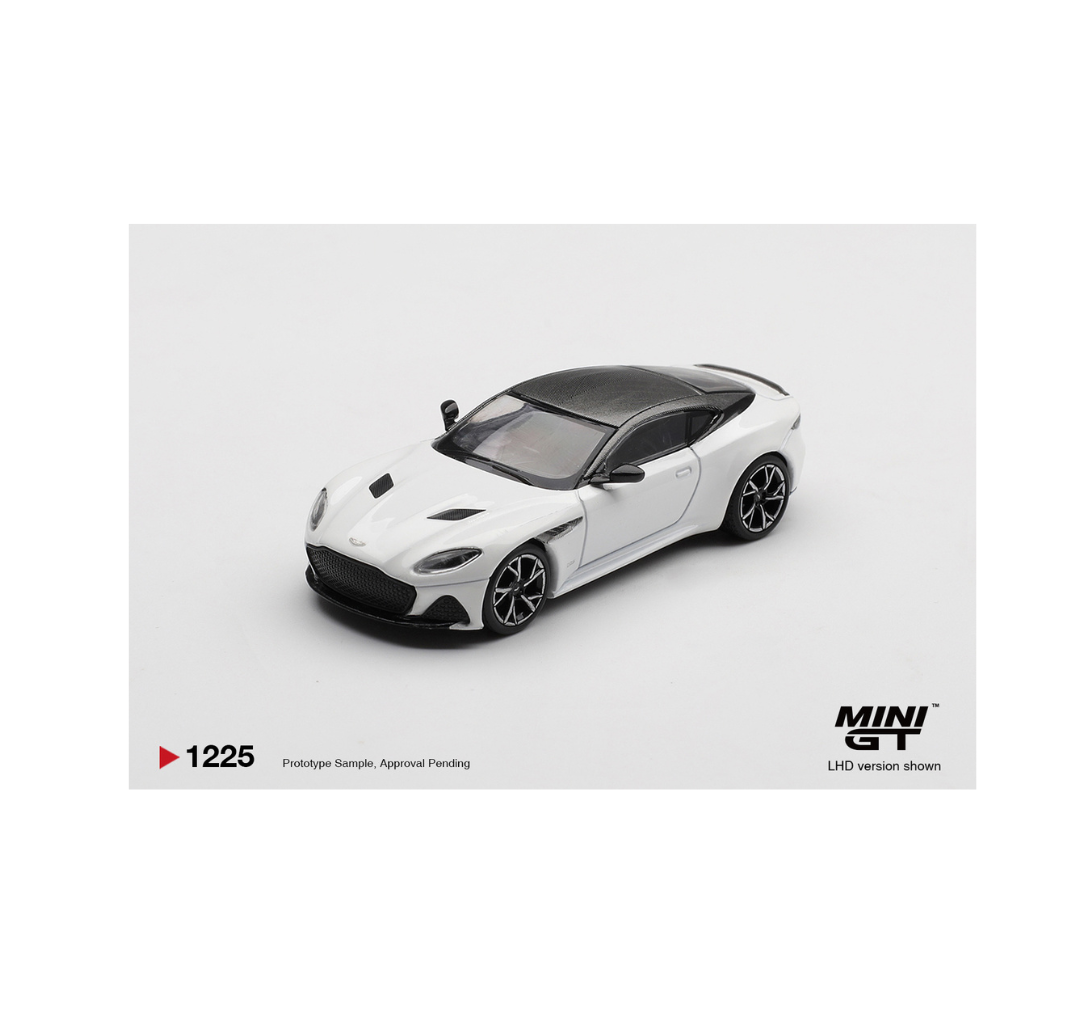 MINI GT 1225 BLISTER ASTON MARTIN DBS STRATUS WHITE