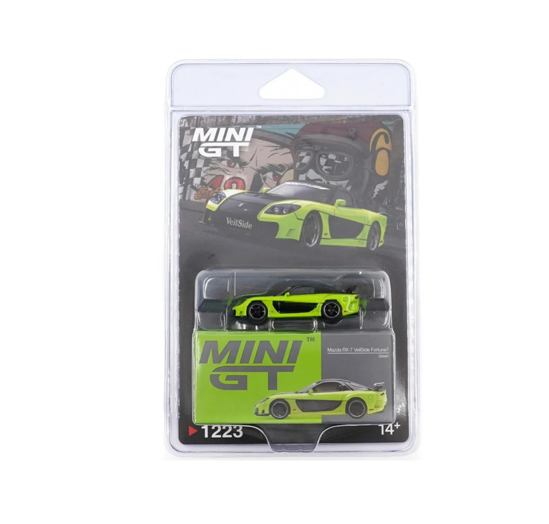 MINI GT 1223 BLISTER MAZDA RX-7 VEILSIDE FORTUNE7 GREEN