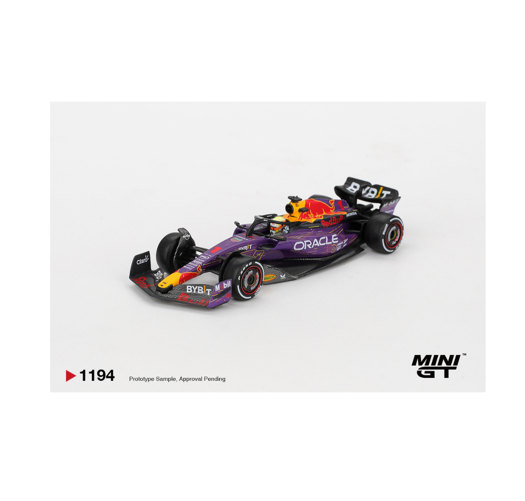 MINI GT 1194 ORACLE RED BULL RACING RB19 #1 MAX VERSTAPPEN 2023 F1 2023 LAS VEGAS GP WINNER
