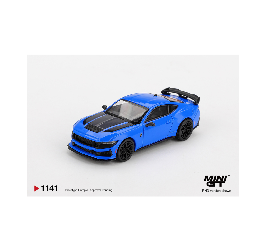 MINI GT 1141 FORD MUSTANG DARK HORSE 2024 GRABBER BLUE