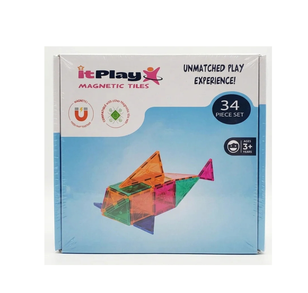 ItPlay Magnetic Tiles (34-Piece Set)
