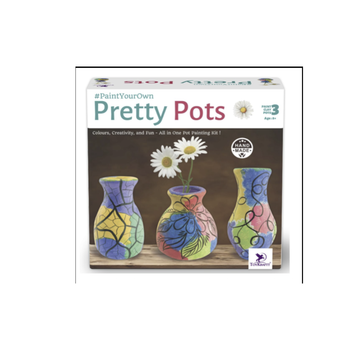 ToyKraft | Paint Your Own Pretty Pots - Pot Painting Kit