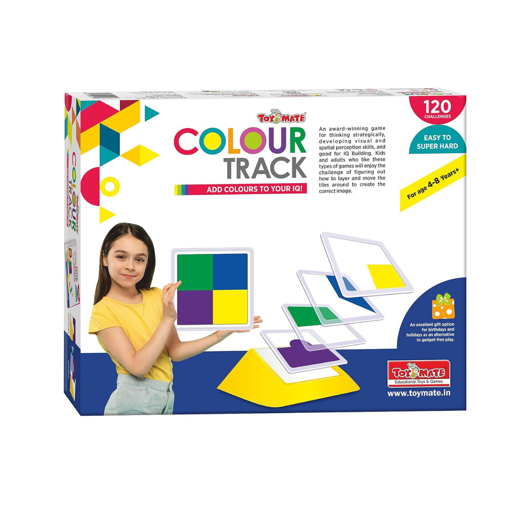 Toymate Colour Track- 120 Challenges Game-An Award Winning IQ Building Game For Age 5 Years & Above, Multi Color.