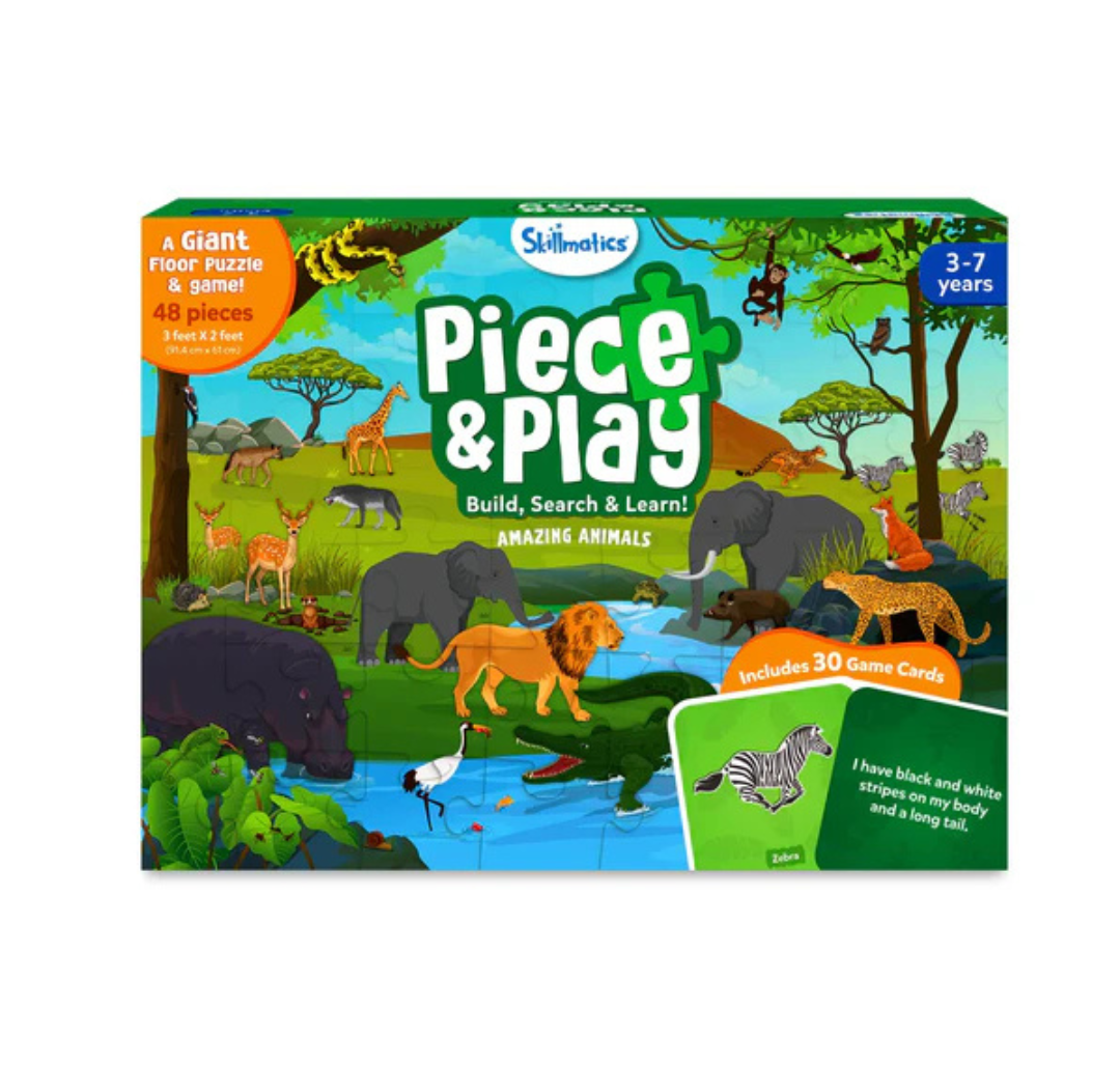 Piece & Play: Amazing Animals | Floor Puzzle & Game.