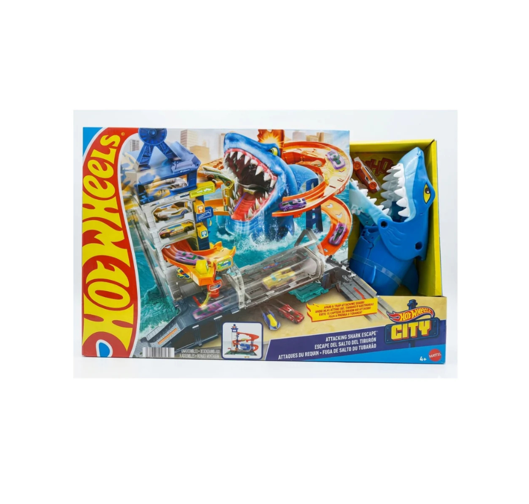 Hot Wheels City Attacking Shark Escape Track Set.