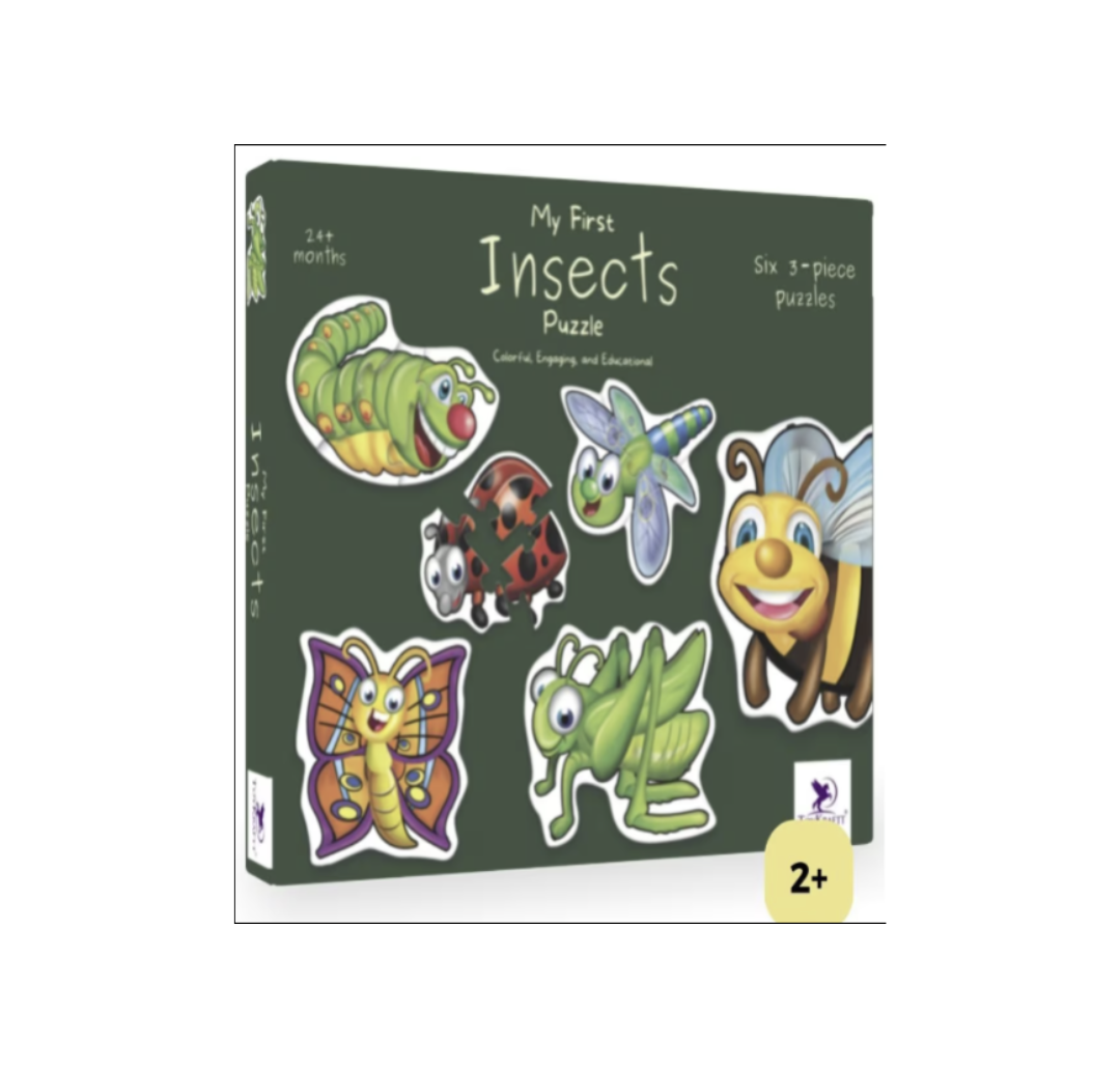 TOYKRAFTT Toddler Puzzle Set – My First Insects Puzzle (3 Pieces)