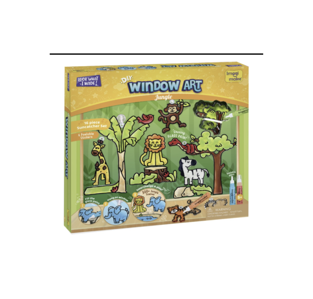 Imagimake Window Art Jungle|Glass Painting Kit.